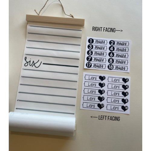 Canvas.left Ruler Height Markers for Canvas Ruler Growth Charts – Hello Little Company